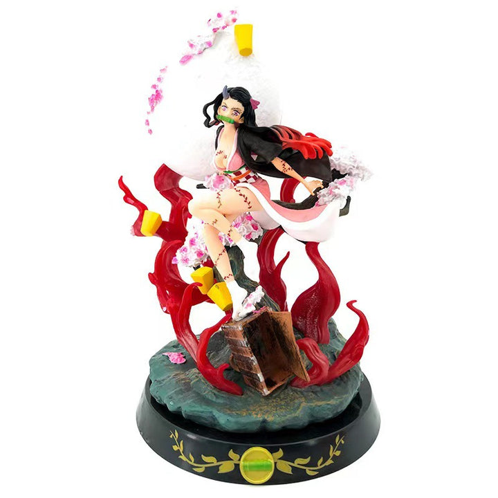 Demon Slayer Blood Explosion Nezuko Kamado GK Large-Scale Figure Birthday Gift Model Anime Display Toy 31CM Height