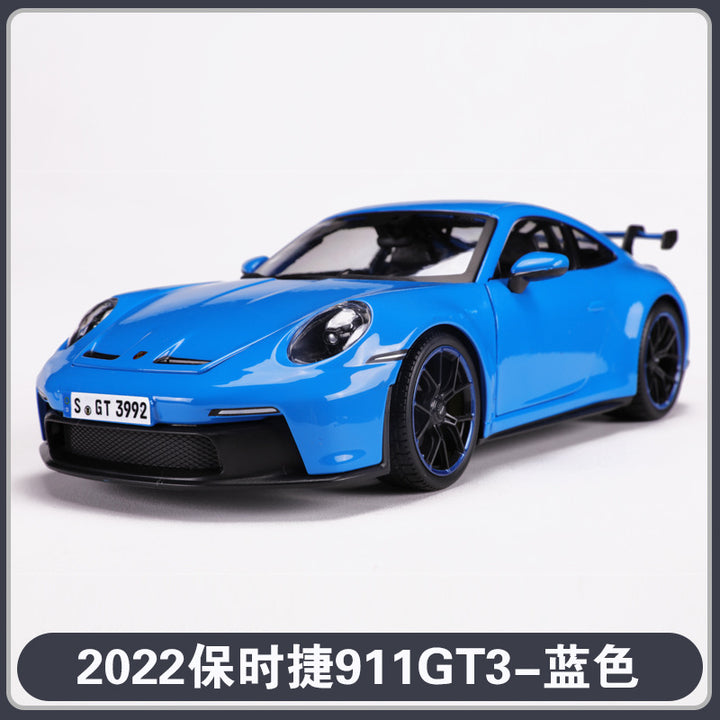 Official Licensed Maisto Porsche 911 GT3 1:18 Scale Diecast Model (Blue/Red/Black)