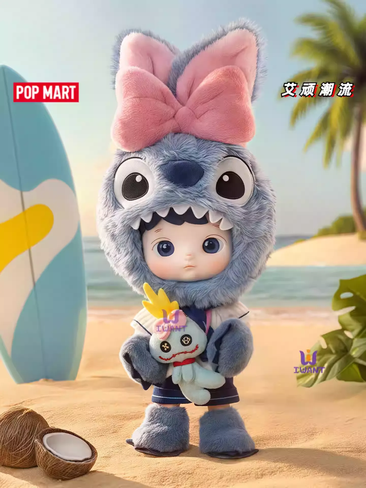 Original POPMART HACIPUPU Stitch 1/8 Action Figure 泡泡玛特HACIPUPU史迪奇1/8可动人偶毛绒盲盒玩具摆件手办