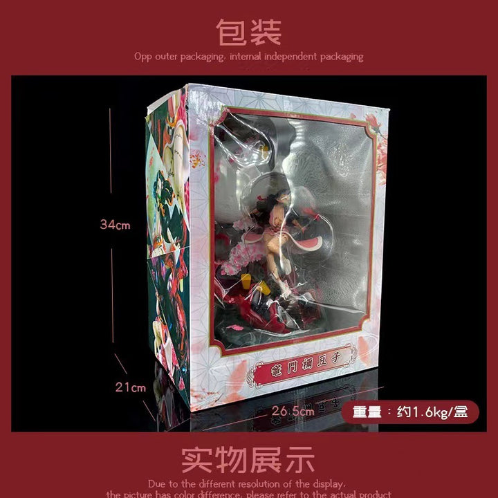 Demon Slayer Blood Explosion Nezuko Kamado GK Large-Scale Figure Birthday Gift Model Anime Display Toy 31CM Height