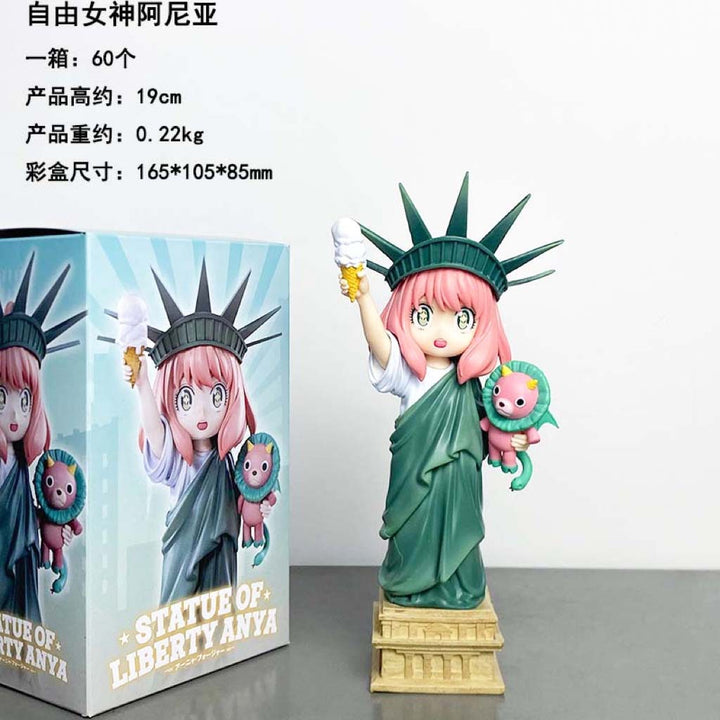 Spy x Family Mimo Statue of Liberty Anya Figurine Cute Anime Girl Collectible