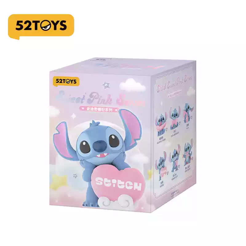 Original 52TOYS Disney Stitch Sweet Pink Series Blind Box Figure 52TOYS迪士尼史迪奇暖粉盲盒史迪仔手办摆件