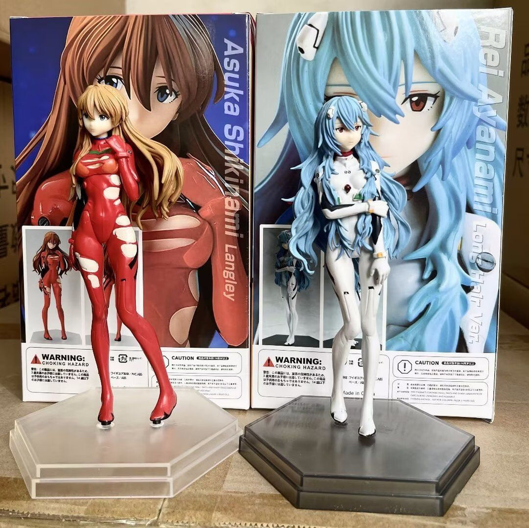 Series 5 - EVA Long-Haired Rei Ayanami & Asuka Standing Figure (Theatrical Version) - Yunxiang Anime Figurine