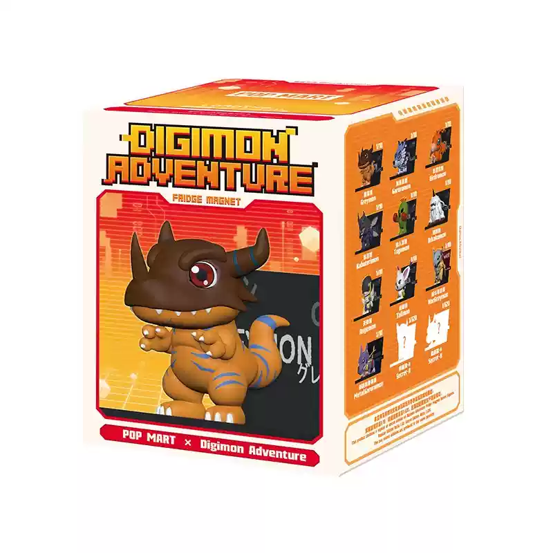 Original POPMART Digimon Adventure Fridge Magnet Series Figures Blind Box 泡泡玛特数码宝贝冰箱贴系列盲盒手办玩具桌面摆件礼物