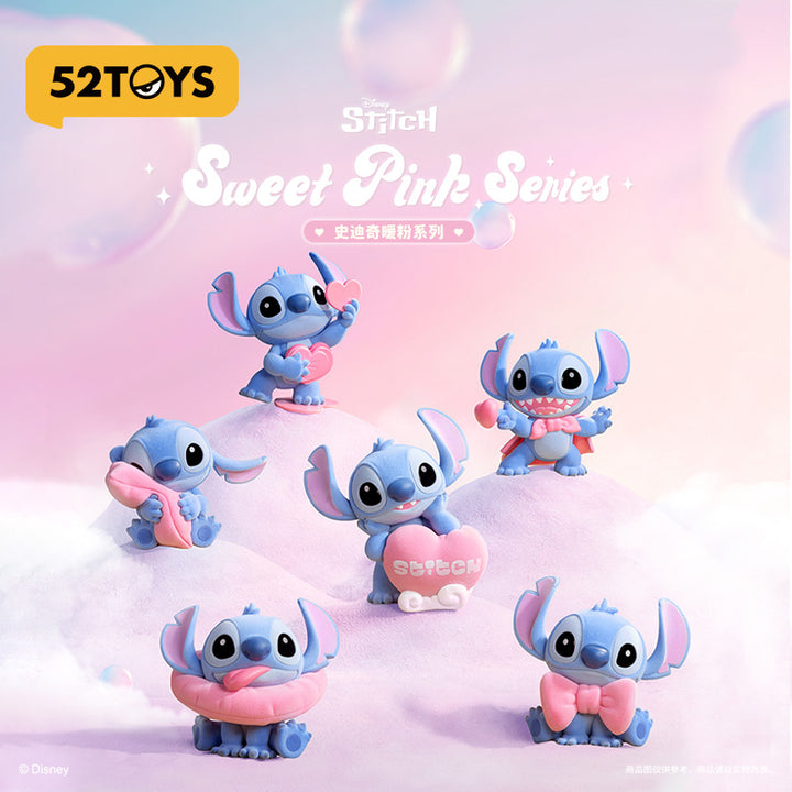 Original 52TOYS Disney Stitch Sweet Pink Series Blind Box Figure 52TOYS迪士尼史迪奇暖粉盲盒史迪仔手办摆件