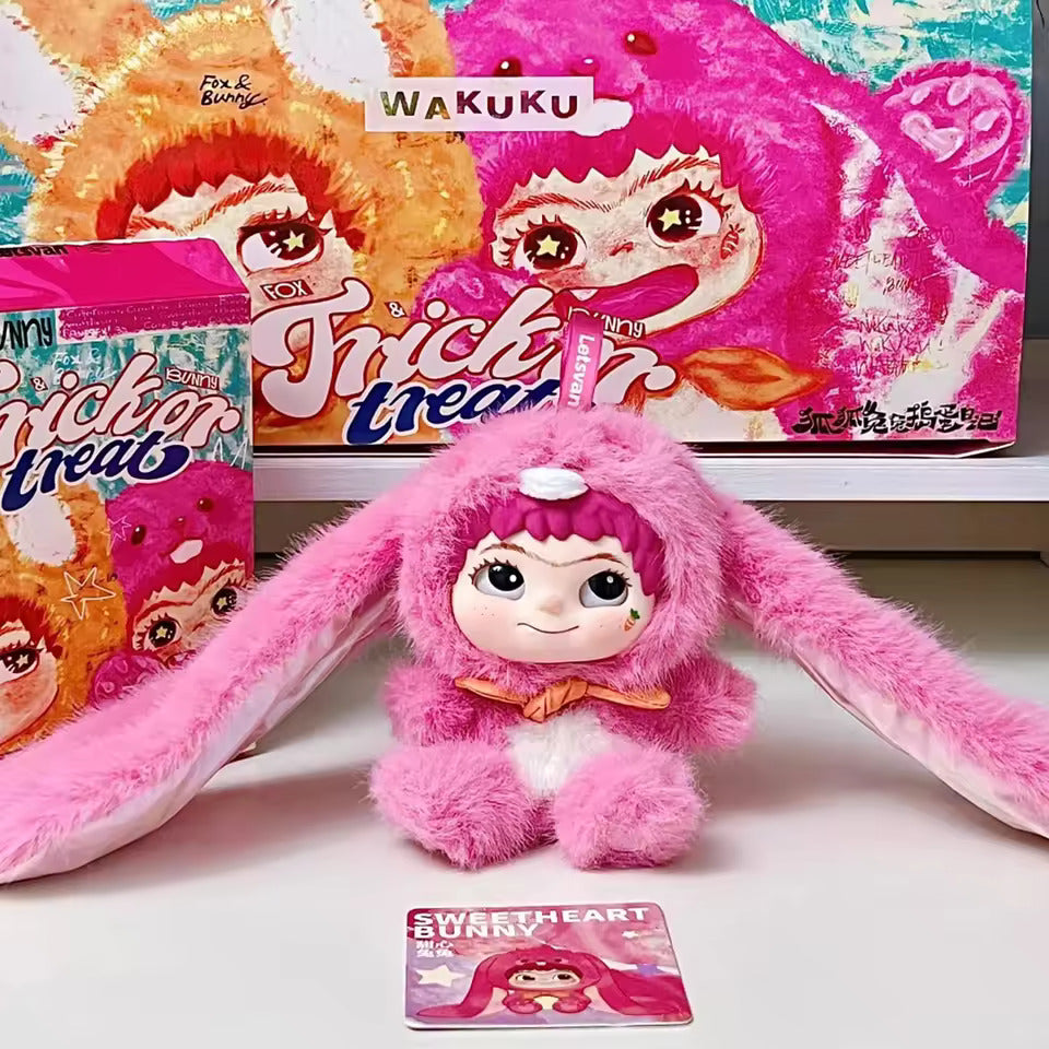 Original MINISO WAKUKU 2.0 Wow Kuku Rabbit & FoxFox Series Blind Box 名创优品WAKUKU哇库库毛毛潮趣系列盲盒手办摆件毛绒礼物