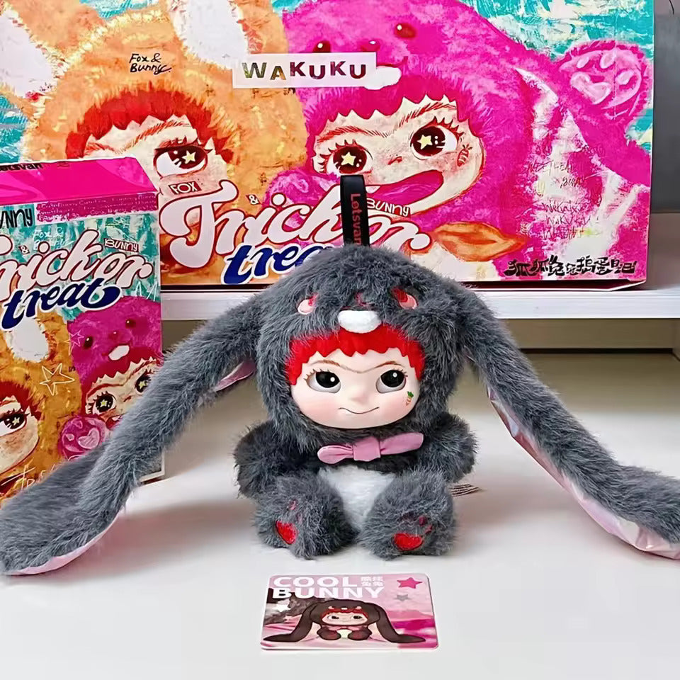 Original MINISO WAKUKU 2.0 Wow Kuku Rabbit & FoxFox Series Blind Box 名创优品WAKUKU哇库库毛毛潮趣系列盲盒手办摆件毛绒礼物