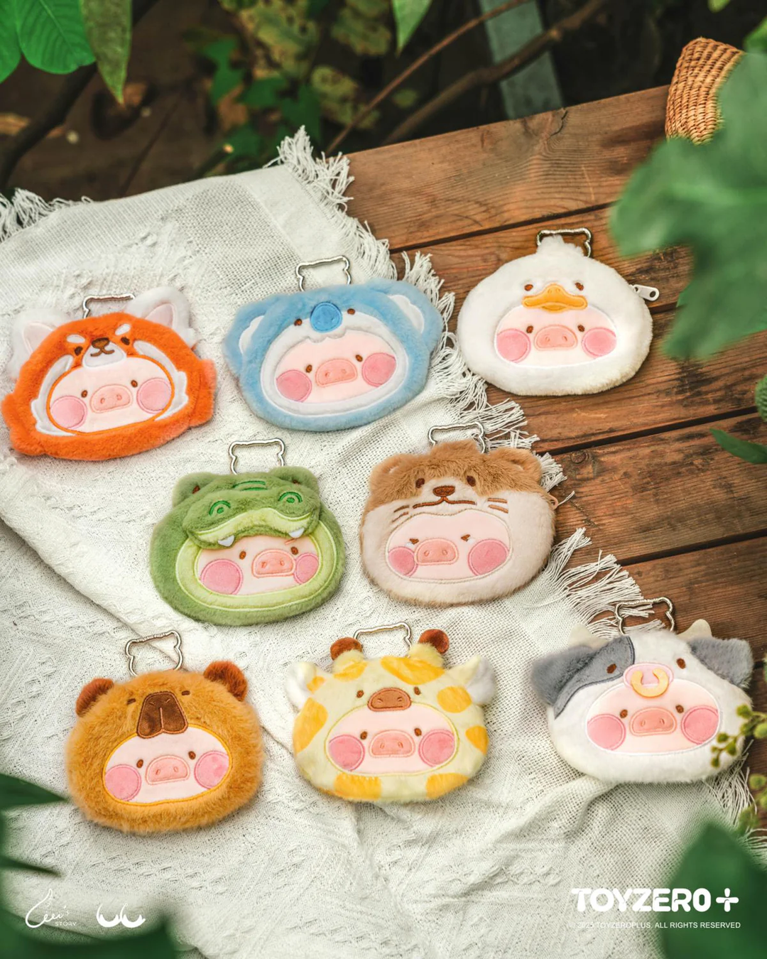Original TOYZERO+ LuLu the Piggy Animal Party - Plush Pouch Blind Box 罐头猪LULU动物派对毛绒随身包盲盒可爱挂件潮玩礼物