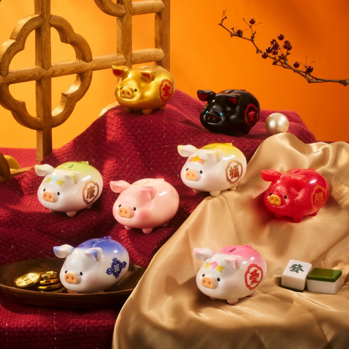 Original ToyZeroPlus Lulu The Piggy - Lucky Fortune Piggy Series Blind Box 罐头猪lulu解答之猪盲盒招财桌面摆件女生新年礼物