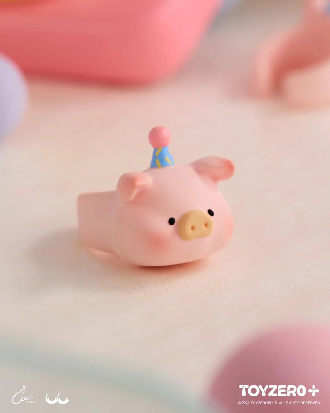 Original TOYZEROPLUS LuLu the Piggy - 3XL 5th Anniversary 正品罐头猪lulu猪五周年生日蛋糕套组限定吊卡潮玩盲盒摆件