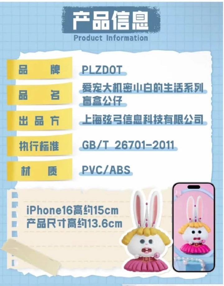 【PLZDOT】The Secret Life of Pets “Snowball’s Life” Series Blind Box Creative Figure PLZDOT