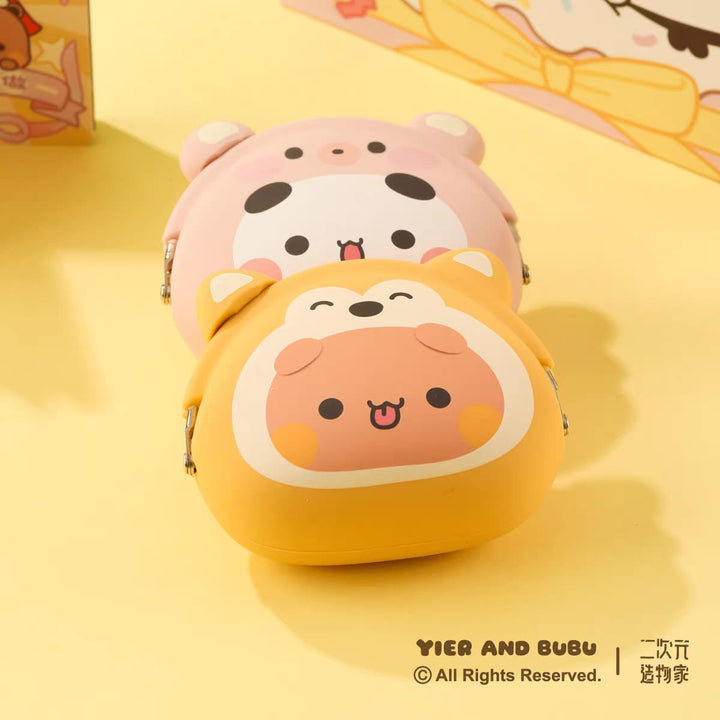 Authentic YIER BuBu Silicone Coin Purse – Cute Cartoon Key & Earphone Storage Pouch 正版一二布布硅胶口金零钱包可爱卡通钥匙耳机收纳包外出便携