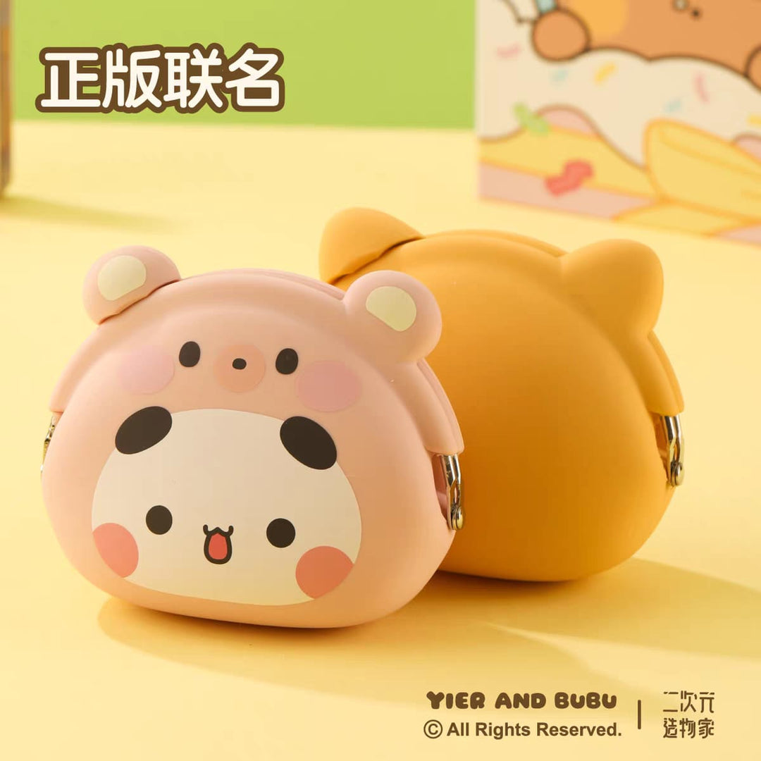 Authentic YIER BuBu Silicone Coin Purse – Cute Cartoon Key & Earphone Storage Pouch 正版一二布布硅胶口金零钱包可爱卡通钥匙耳机收纳包外出便携