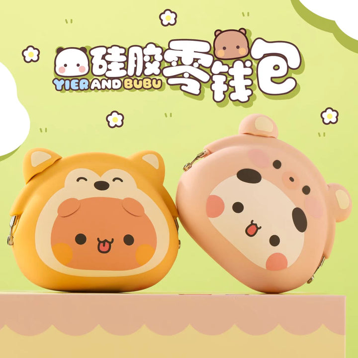 Authentic YIER BuBu Silicone Coin Purse – Cute Cartoon Key & Earphone Storage Pouch 正版一二布布硅胶口金零钱包可爱卡通钥匙耳机收纳包外出便携