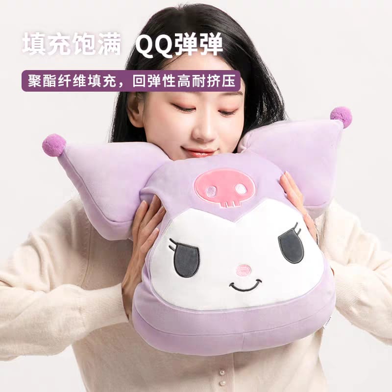 Sanrio Plush Pillow Cushion – Kuromi & Cinnamoroll Soft Stuffed Toy Gift 三丽鸥抱枕库洛米玉桂狗大耳狗靠枕玩偶毛绒礼物