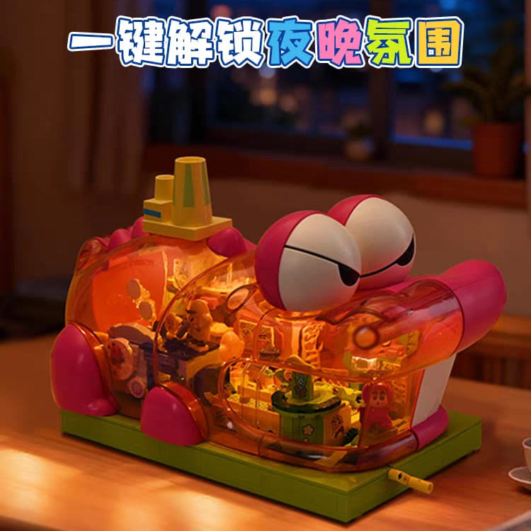 Keeppley Crayon Shin-chan Crocodile Mountain Biscuit Factory Building Blocks Display Toy 奇妙积木Keeppley蜡笔小新鳄鱼山饼干工厂摆件玩具