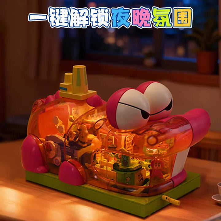 Keeppley Crayon Shin-chan Crocodile Mountain Biscuit Factory Building Blocks Display Toy 奇妙积木Keeppley蜡笔小新鳄鱼山饼干工厂摆件玩具