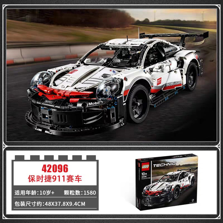 LEGO Technic 42096 Porsche 911 RSR Race Car Sports Car Toy for Boys LEGO乐高积木机械组42096保时捷911赛车跑车男孩子拼装玩具汽车