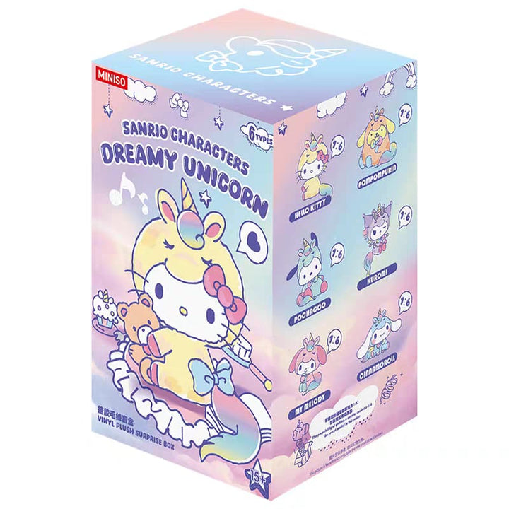 Sanrio Characters Dream Unicorn Plush Figurine Blind Box Cute Plush Vinyl Collectible Toy 三丽鸥系列梦幻独角兽系列搪胶毛绒摆件可爱盲盒