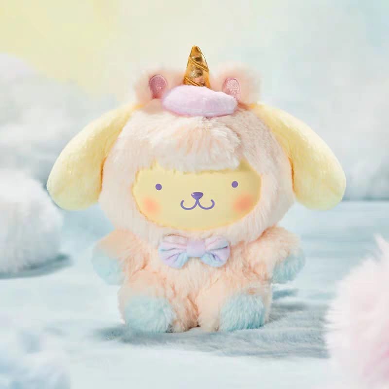 Sanrio Characters Dream Unicorn Plush Figurine Blind Box Cute Plush Vinyl Collectible Toy 三丽鸥系列梦幻独角兽系列搪胶毛绒摆件可爱盲盒