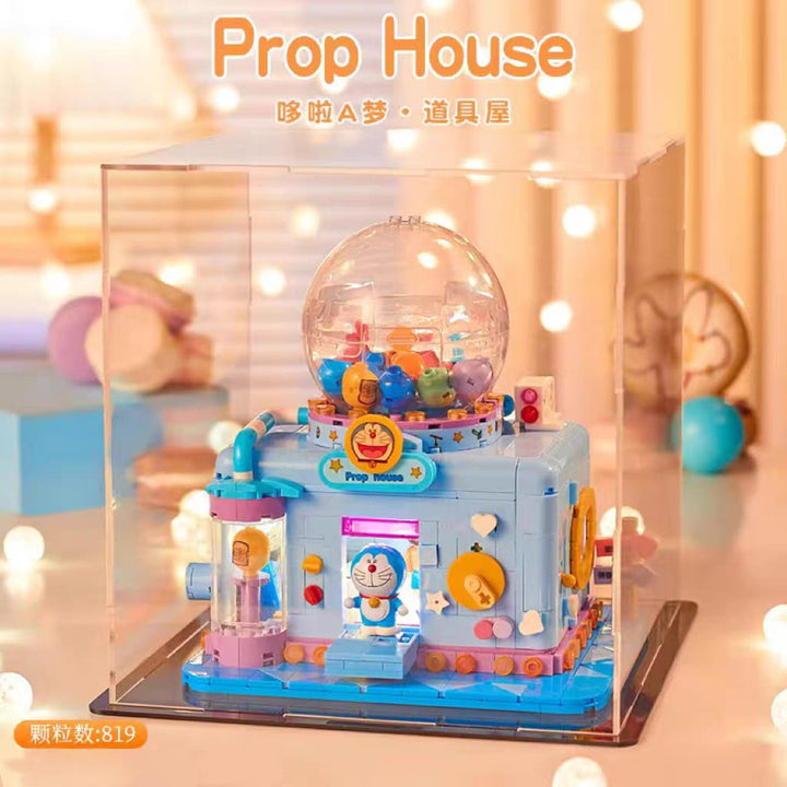 ReadyStocks Doraemon Building blocks toys 贝乐迪 小叮当 哆啦A梦 街景 建筑系列哆啦A梦电视机道具屋卡通拼装积木相机造型女生送礼佳品亚克力盒子