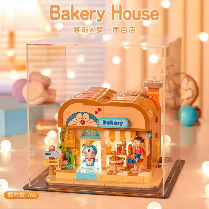 ReadyStocks Doraemon Building blocks toys 贝乐迪 小叮当 哆啦A梦 街景 建筑系列哆啦A梦电视机道具屋卡通拼装积木相机造型女生送礼佳品亚克力盒子