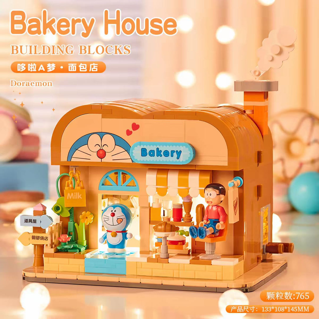 ReadyStocks Doraemon Building blocks toys 贝乐迪 小叮当 哆啦A梦 街景 建筑系列哆啦A梦电视机道具屋卡通拼装积木相机造型女生送礼佳品亚克力盒子