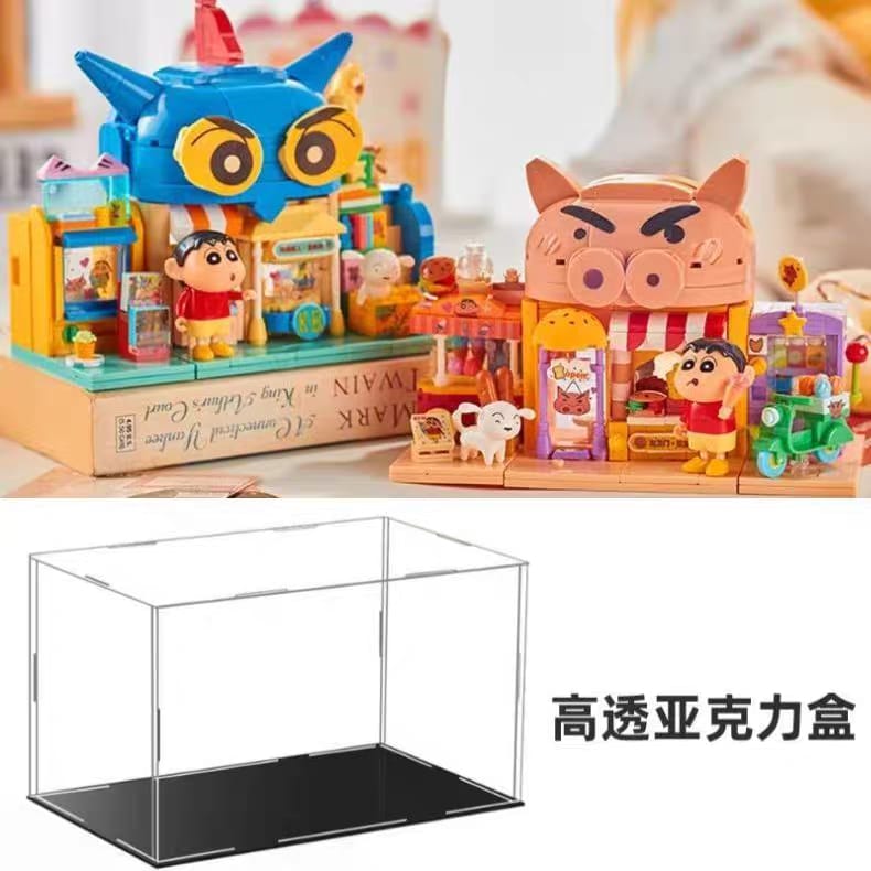 Crayon Shin-chan Zaemon Anime Comic House Mini Building Blocks 蜡笔小新左卫门动漫漫画屋小颗粒积木拼装益智玩具