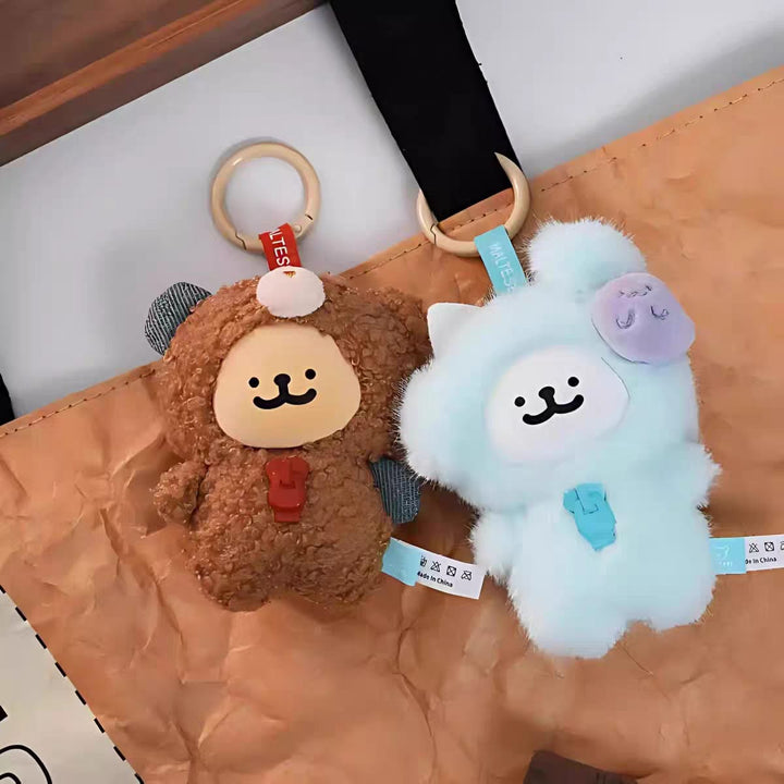Funism Playful Lifestyle Maltese “My Good Companion” Vinyl Plush Blind Box Keychain Doll 玩乐主义线条小狗我的好伙伴搪胶毛绒盲盒周边挂件娃娃女
