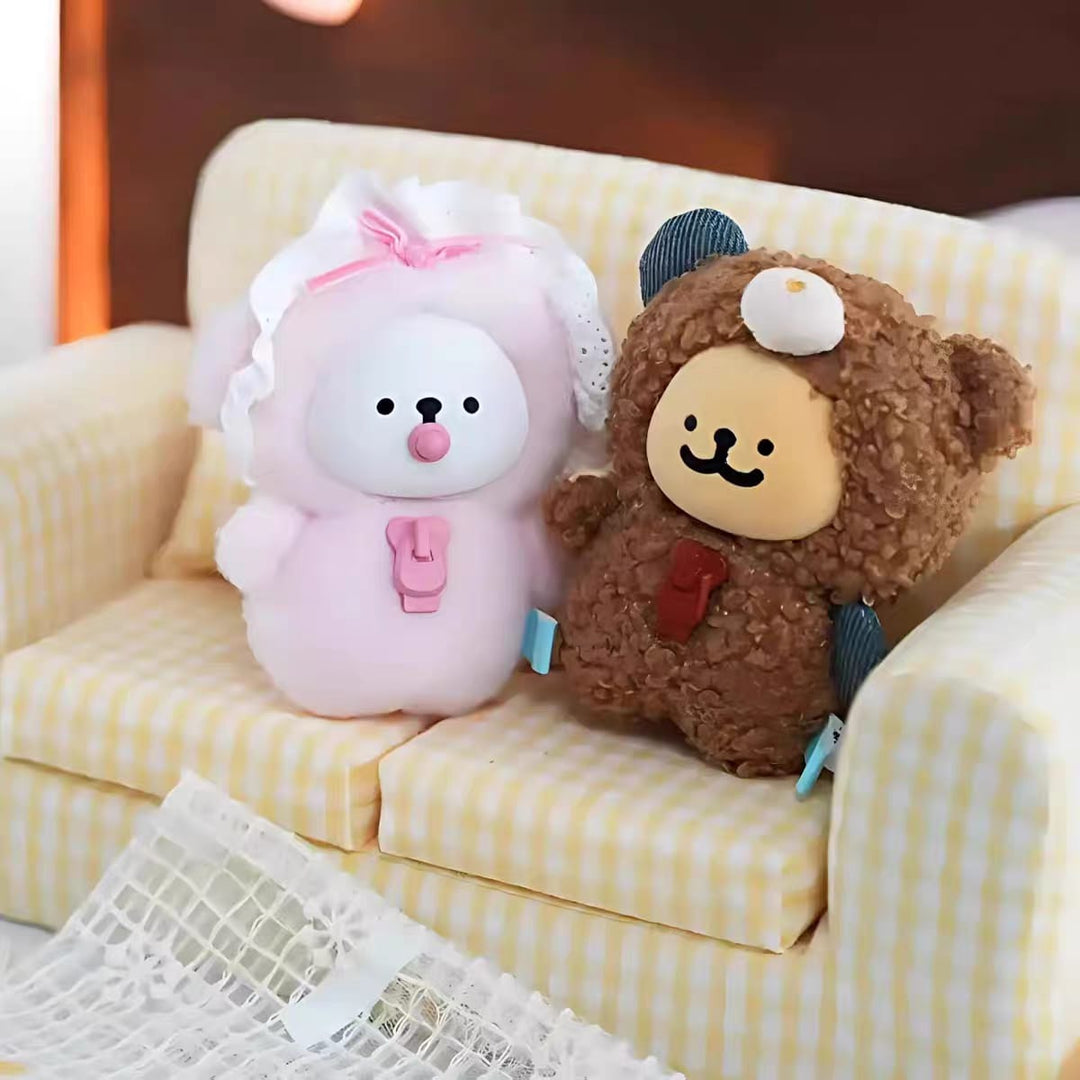 Funism Playful Lifestyle Maltese “My Good Companion” Vinyl Plush Blind Box Keychain Doll 玩乐主义线条小狗我的好伙伴搪胶毛绒盲盒周边挂件娃娃女