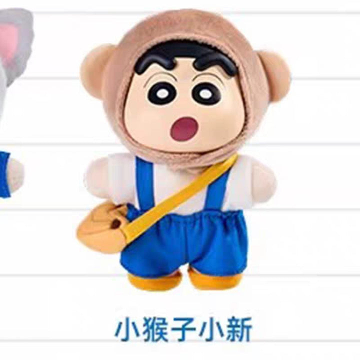 Crayon Shinchan Soft Vinyl Plush Blind Box Hanging Keychain Collectible Gift 蜡笔小新搪胶毛绒盲盒萌装出行可爱挂件生日礼物