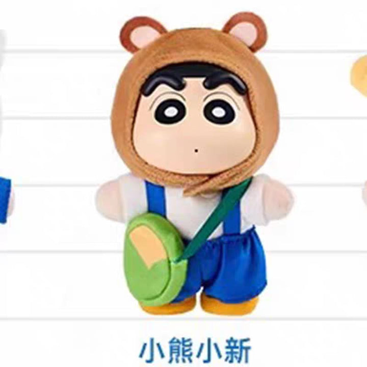 Crayon Shinchan Soft Vinyl Plush Blind Box Hanging Keychain Collectible Gift 蜡笔小新搪胶毛绒盲盒萌装出行可爱挂件生日礼物