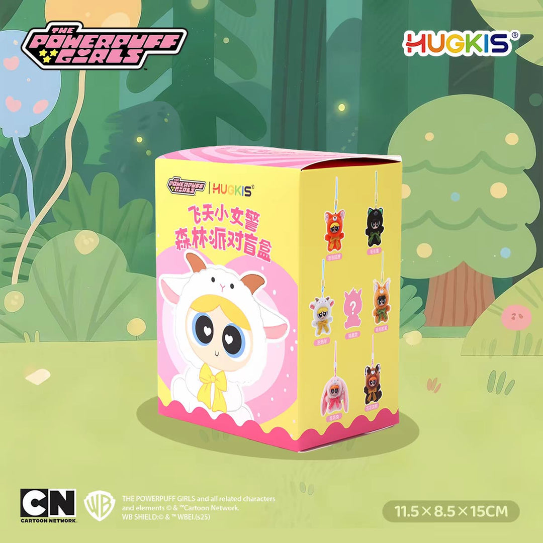 The Powerpuff Girls Forest Party Blind Box Plush Keychain Cute Collectible Hanging Doll & Trendy Gift Figure 飞天小女警森林派对盲盒挂件毛绒公仔周边潮玩礼物摆件玩偶