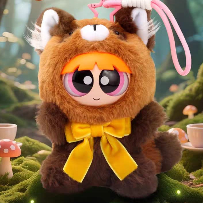 The Powerpuff Girls Forest Party Blind Box Plush Keychain Cute Collectible Hanging Doll & Trendy Gift Figure 飞天小女警森林派对盲盒挂件毛绒公仔周边潮玩礼物摆件玩偶