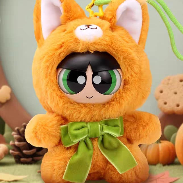 The Powerpuff Girls Forest Party Blind Box Plush Keychain Cute Collectible Hanging Doll & Trendy Gift Figure 飞天小女警森林派对盲盒挂件毛绒公仔周边潮玩礼物摆件玩偶