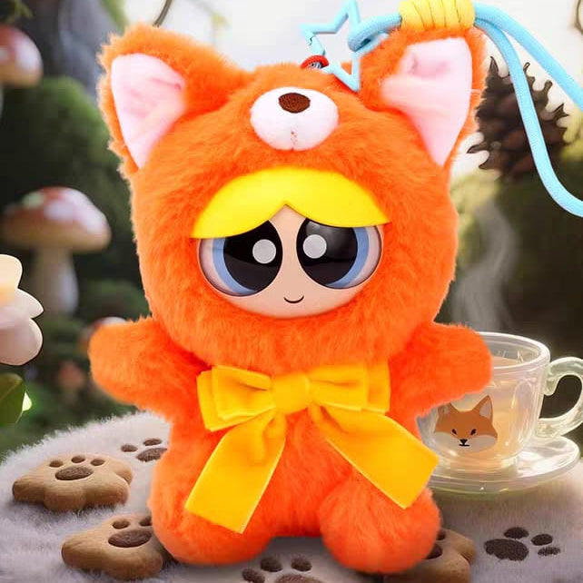 The Powerpuff Girls Forest Party Blind Box Plush Keychain Cute Collectible Hanging Doll & Trendy Gift Figure 飞天小女警森林派对盲盒挂件毛绒公仔周边潮玩礼物摆件玩偶