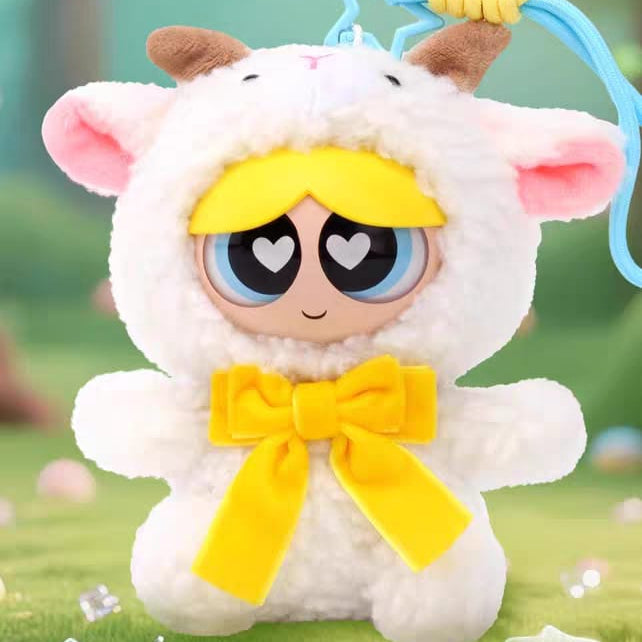 The Powerpuff Girls Forest Party Blind Box Plush Keychain Cute Collectible Hanging Doll & Trendy Gift Figure 飞天小女警森林派对盲盒挂件毛绒公仔周边潮玩礼物摆件玩偶