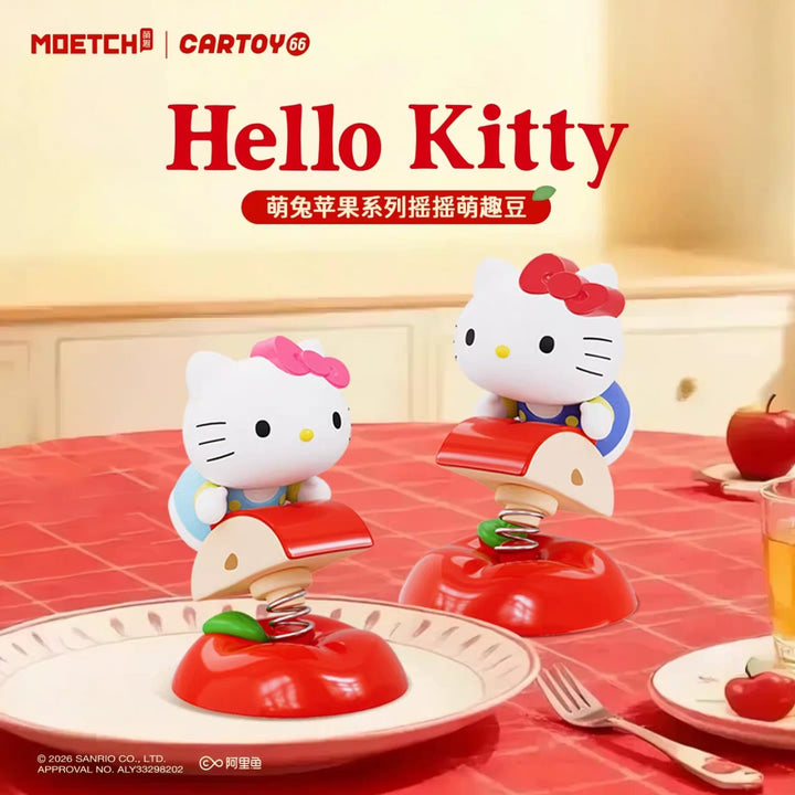 Sanrio Hello Kitty Cute Bunny Apple Series Shake Figure Blind Box 正版萌趣KT车载摆件盲盒
