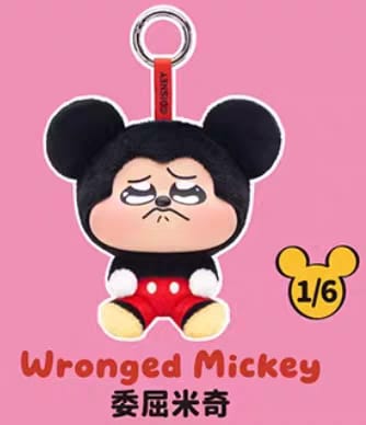 TOPTOY Disney Mickey Minnie Sad Mood Series Plush Blind Box Bag Charm  迪士尼米奇米妮委屈巴巴搪胶毛绒公仔挂件