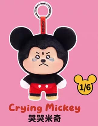 TOPTOY Disney Mickey Minnie Sad Mood Series Plush Blind Box Bag Charm  迪士尼米奇米妮委屈巴巴搪胶毛绒公仔挂件