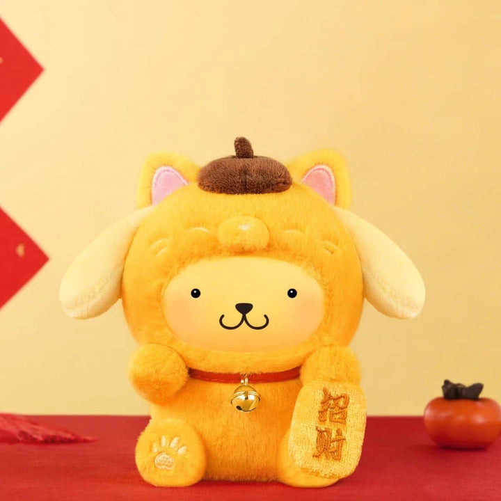 TOPTOY Sanrio Maneki Neko Blind Box Plush Keychain – Lucky Cat Hanging Charm New Year Gift TOPTOY 三丽鸥家族招财猫盲盒潮玩周边毛绒挂件女生新年礼物