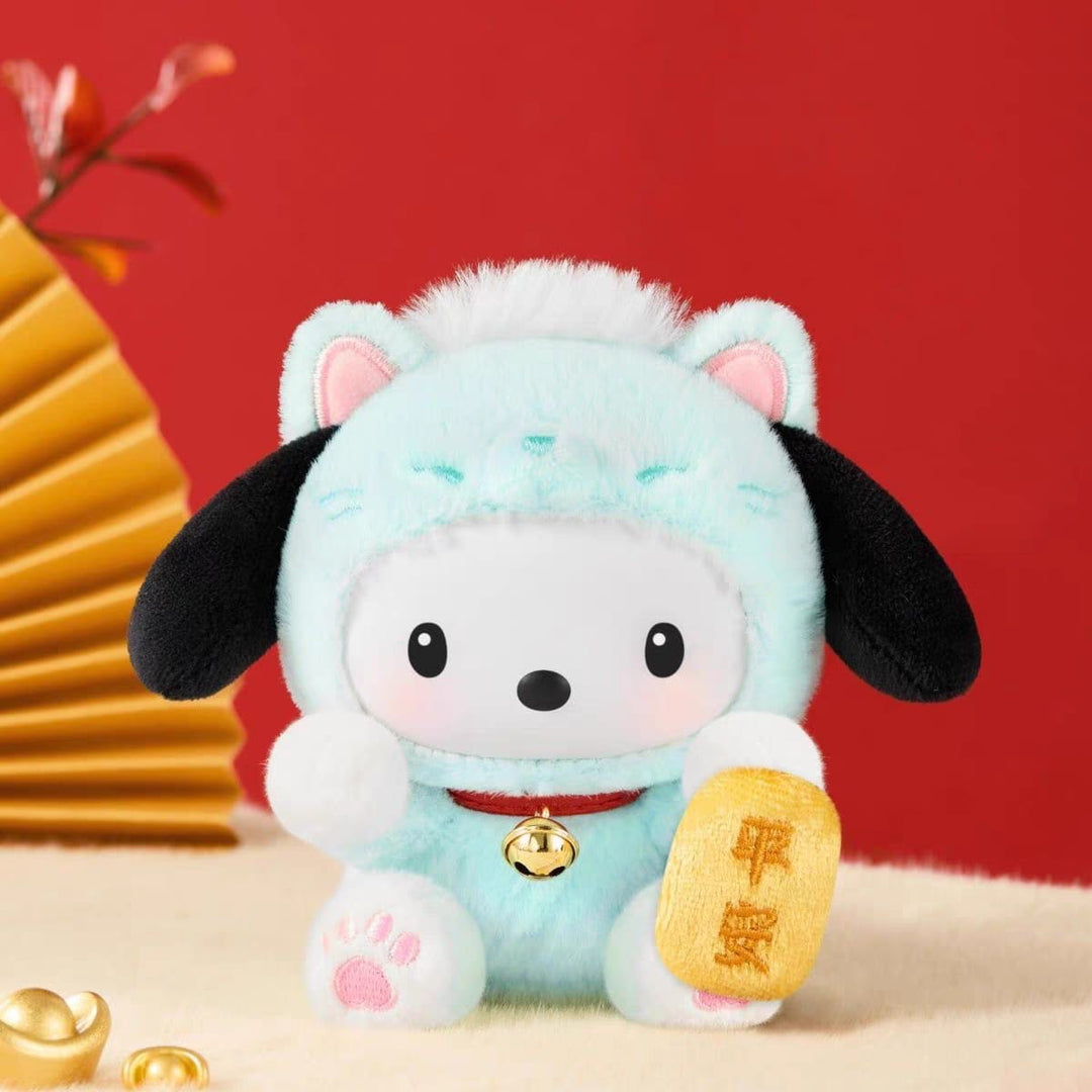 TOPTOY Sanrio Maneki Neko Blind Box Plush Keychain – Lucky Cat Hanging Charm New Year Gift TOPTOY 三丽鸥家族招财猫盲盒潮玩周边毛绒挂件女生新年礼物