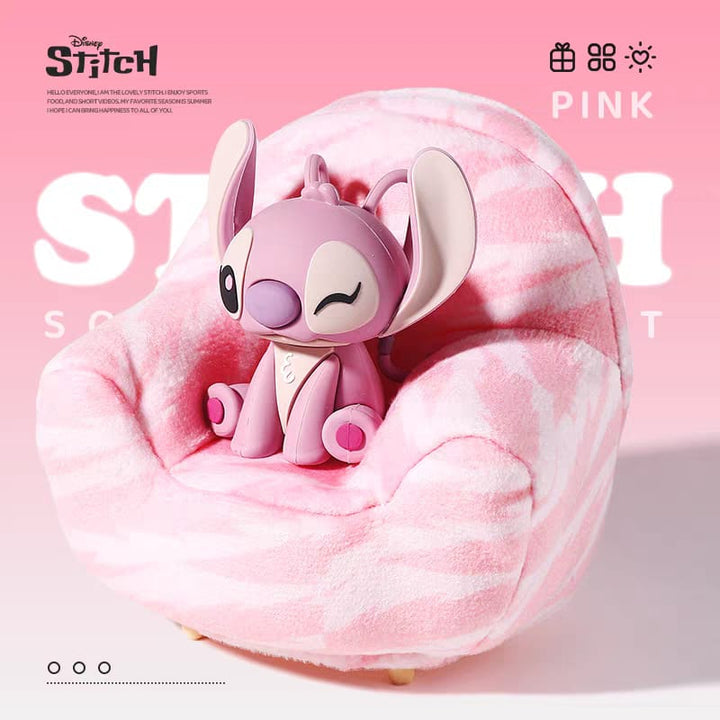 Disney Stitch Plush Night Light Sofa Tap Lamp with Phone Stand Cute Desk Decor Gift 迪士尼史迪仔小夜灯毛绒沙发拍拍灯手机支架摆件手办桌面年会礼物