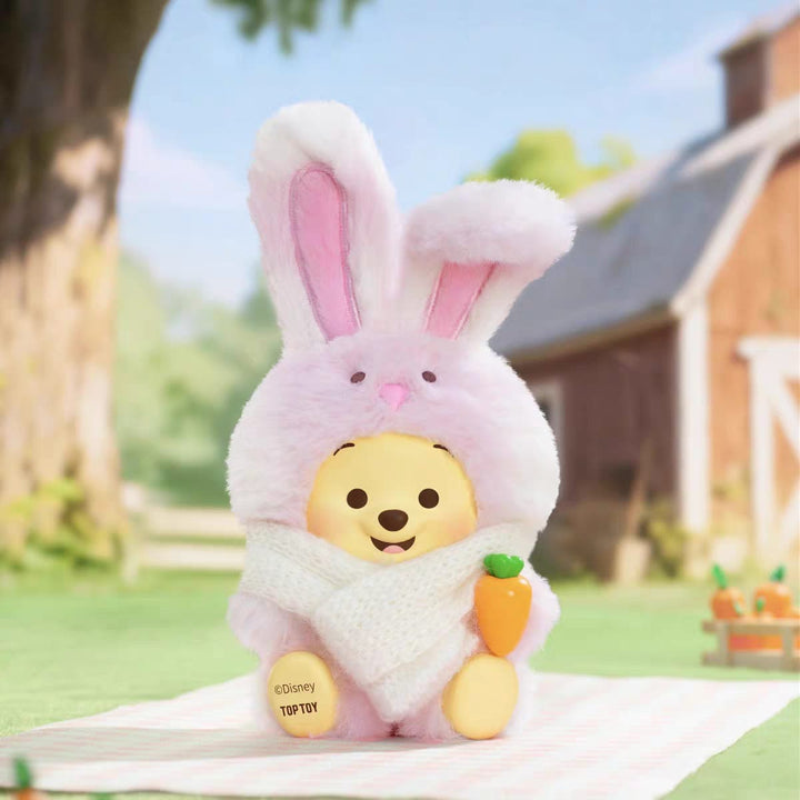 TOPTOY Winnie the Pooh Happy Farm Series Blind Box Plush Keychain TOPTOY小熊维尼农场动物系列盲盒潮玩毛绒公仔女生礼物挂件