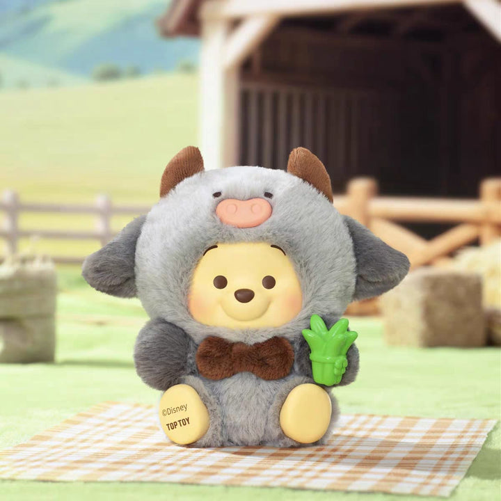 TOPTOY Winnie the Pooh Happy Farm Series Blind Box Plush Keychain TOPTOY小熊维尼农场动物系列盲盒潮玩毛绒公仔女生礼物挂件