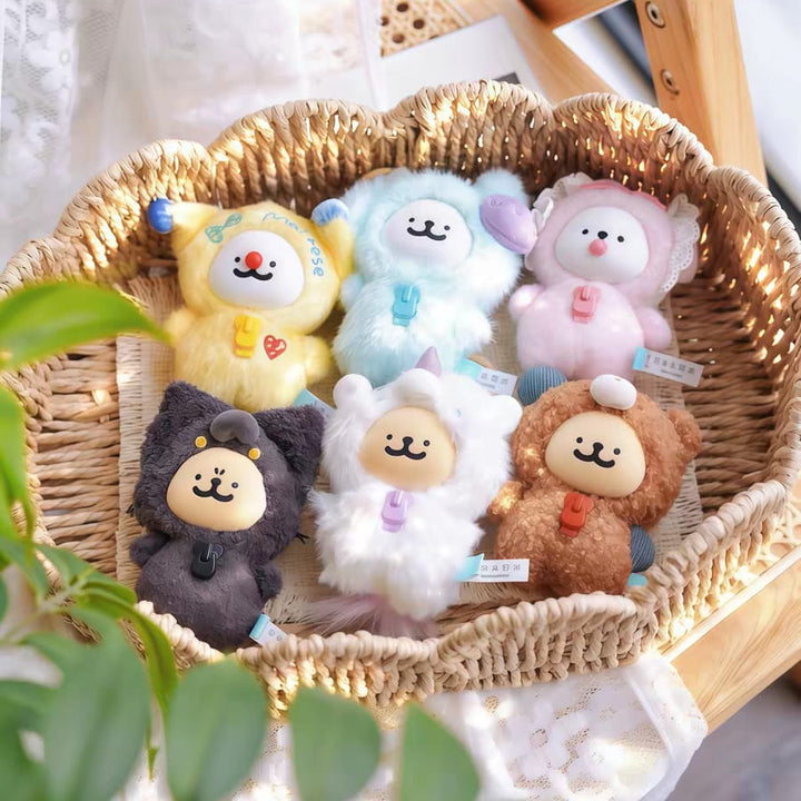 Funism Playful Lifestyle Maltese “My Good Companion” Vinyl Plush Blind Box Keychain Doll 玩乐主义线条小狗我的好伙伴搪胶毛绒盲盒周边挂件娃娃女