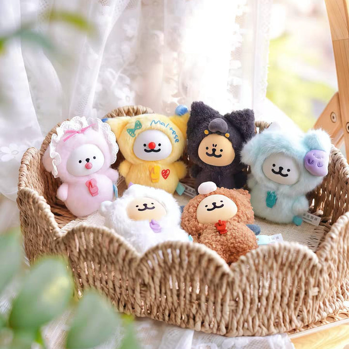 Funism Playful Lifestyle Maltese “My Good Companion” Vinyl Plush Blind Box Keychain Doll 玩乐主义线条小狗我的好伙伴搪胶毛绒盲盒周边挂件娃娃女