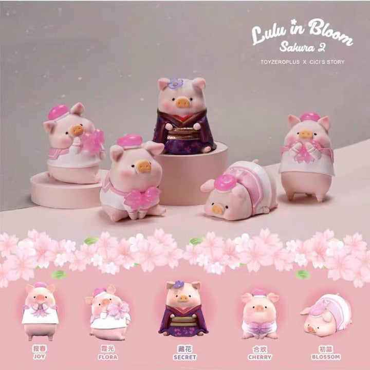 Original ToyZeroPlus Lulu The Piggy - Lulu In Bloom Sakura 2 Series Blind Box 罐头猪露露花见花开系列盲盒