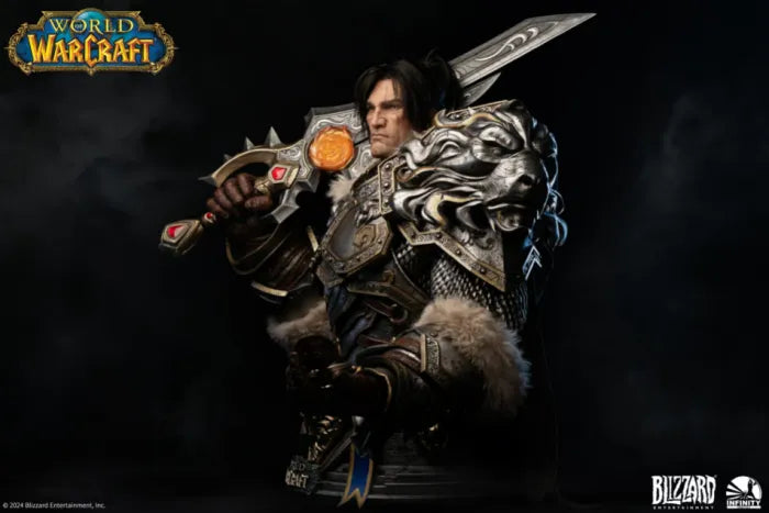 【Pre order】BLIZZARD ENTERTAINMENT 1/1 Bust World of Warcraft Varian Wrynn with LED (Copyright)