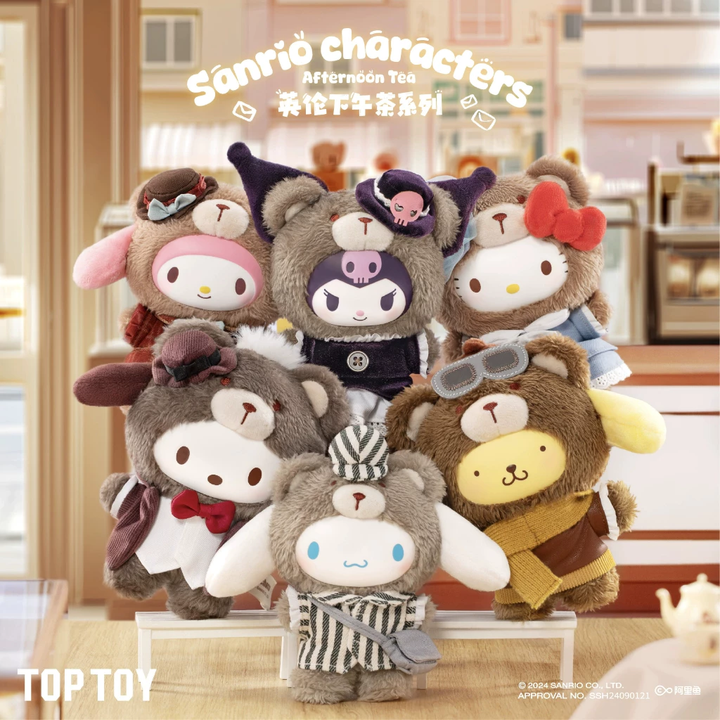 TOPTOY Sanrio Characters Vinyl Latte Baby v2 Afternoon Tea Series Blind Box 正版三丽鸥家族英伦下午茶系列搪胶毛绒盲